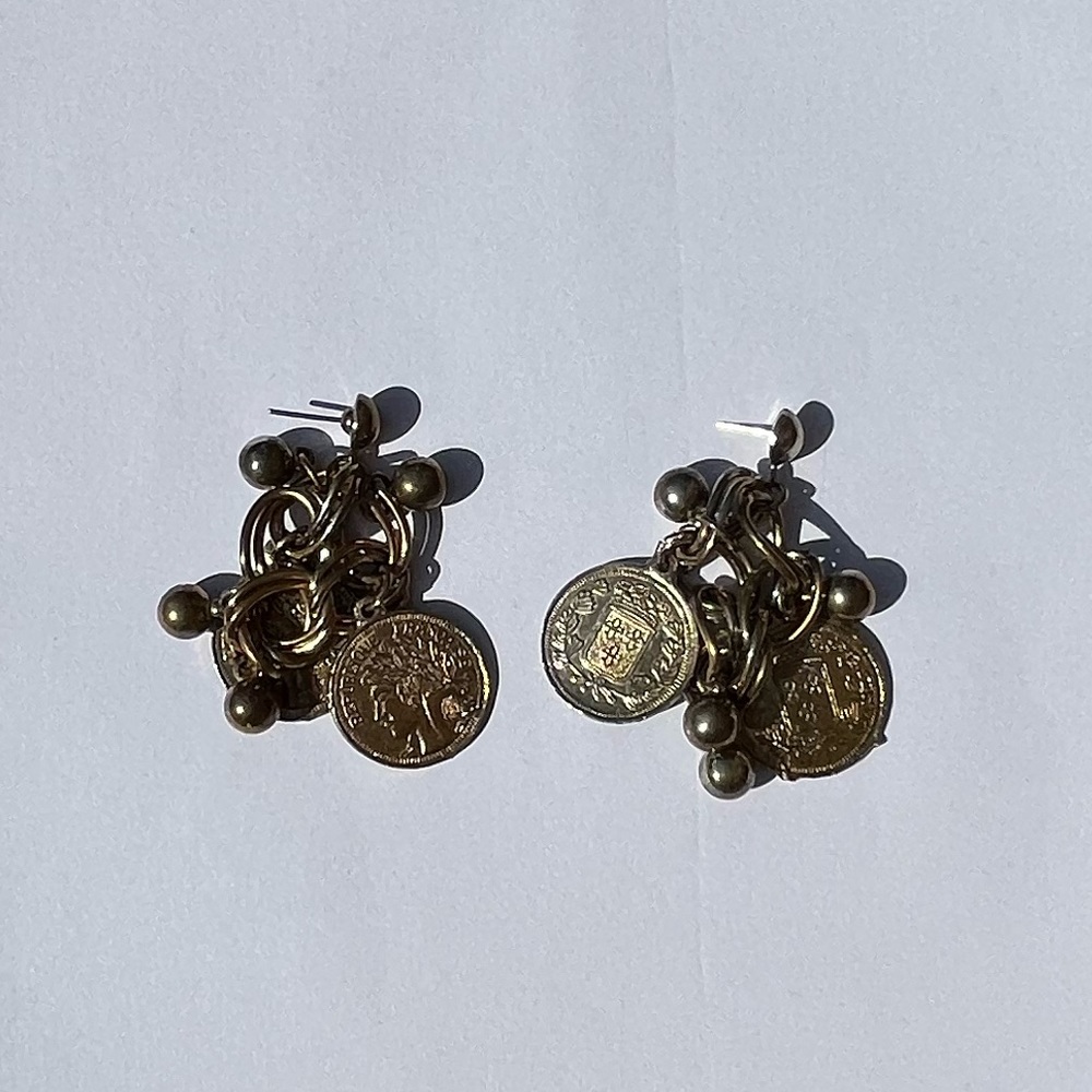 Gold Coin Earrings Republique Francaise